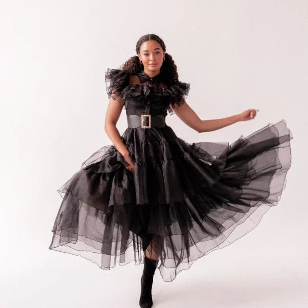 JessaKae Wednesday Addams Dress - Size 3XL - High Quality Black maxi dress